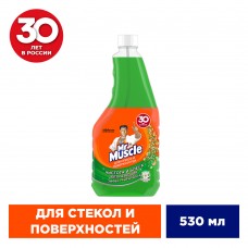 Мистер Мускул средство для стекол и поверхностей Утренняя роса (нашатырь) 500мл Сменная бутылка